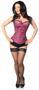 Top Drawer Elegant Fuchsia Embroidered Steel Boned Corset