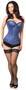 Top Drawer Elegant Royal Blue Embroidered Steel Boned Corset