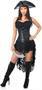 Top Drawer 4 PC Black Pirate Captain Costume