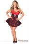 Top Drawer Red Lace Steel Boned Corset Dress