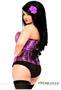 Top Drawer Lavender Sequin Steel Boned Corset