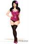 Top Drawer Fuchsia Sequin Steel Boned Corset
