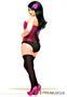 Top Drawer Fuchsia Sequin Steel Boned Corset