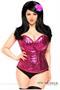 Top Drawer Fuchsia Sequin Steel Boned Corset