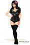 Top Drawer Black Sequin Steel Boned Corset