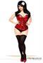 Top Drawer Red Sequin Steel Boned Corset