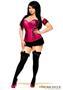 Top Drawer Fuchsia Steel Boned Molded Cup Sequin Corset