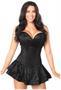 Top Drawer Black Glitter Steel Boned Corset Dress