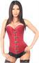 Top Drawer Wine Brocade Steel Boned Corset w/Clasp Closure
