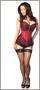 Top Drawer Wine Brocade Steel Boned Corset w/Black Eyelash Lace