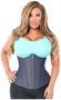 Top Drawer Denim Blue Steel Boned Underbust Corset w/Zipper