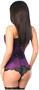 Top Drawer Two-Tone Purple Brocade Steel Boned Overbust Corset
