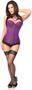 Top Drawer Two-Tone Purple Brocade Steel Boned Overbust Corset