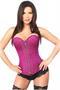 Top Drawer Two-Tone Fuchsia Brocade Steel Boned Overbust Corset