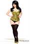 Top Drawer Gold Sequin Steel Boned Corset