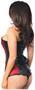 Top Drawer Wine Brocade and Faux Leather Steel Boned Corset