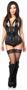 Top Drawer Faux Leather and Fishnet Steel Boned Halter Top Corset