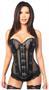 Top Drawer Faux Leather and Fishnet Steel Boned Corset