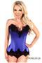 Top Drawer Blue Satin Steel Boned Beaded Corset