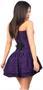 Top Drawer Dark Purple Lace Steel Boned Ruffle Corset Dress