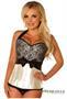 Top Drawer Ivory Lace and Bow Halter Steel Boned Corset