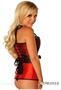 Top Drawer Red Lace and Bow Halter Steel Boned Corset