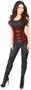 Top Drawer Steel Boned Red Velvet Underbust Corset w/Buckling