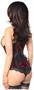 Top Drawer Red Velvet Steel Boned Underbust Corset