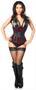 Top Drawer Red Velvet Steel Boned Underbust Corset