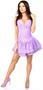 Top Drawer Lilac Lace Steel Boned Ruffle Corset Dress