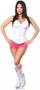 Top Drawer White Cotton Steel Boned Underbust Corset w/Busk Closure