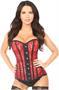 Top Drawer Sheer Red Lace Steel Boned Corset