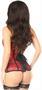 Top Drawer Sheer Red Lace Steel Boned Corset