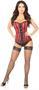 Top Drawer Sheer Red Lace Steel Boned Corset