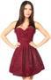 Top Drawer Steel Boned Wine Lace Empire Waist Corset Dress