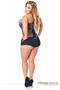 Top Drawer Gunmetal Satin Steel Boned Corset
