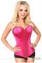 Top Drawer Fuchsia Satin Steel Boned Corset