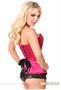 Top Drawer Fuchsia Satin Steel Boned Corset