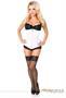 Top Drawer White Satin Underbust Steel Boned Corset