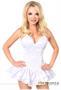Top Drawer White Satin Steel Boned Corset Dress