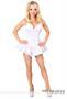 Top Drawer White Satin Steel Boned Corset Dress