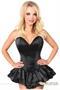 Top Drawer Black Satin Steel Boned Corset Dress