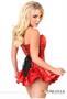 Top Drawer Red Satin Steel Boned Corset Dress