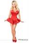 Top Drawer Red Satin Steel Boned Corset Dress