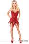Top Drawer Red Sequin Steel Boned Corset Dress