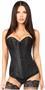 Top Drawer Black Brocade Steel Boned Corset