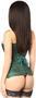 Top Drawer Dark Green Brocade Steel Boned Corset