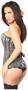 Top Drawer Gunmetal Lace Steel Boned Corset w/Rhinestones