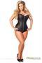 Top Drawer Black Brocade Steel Boned Corset