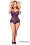 Top Drawer Plum Brocade Steel Boned Corset